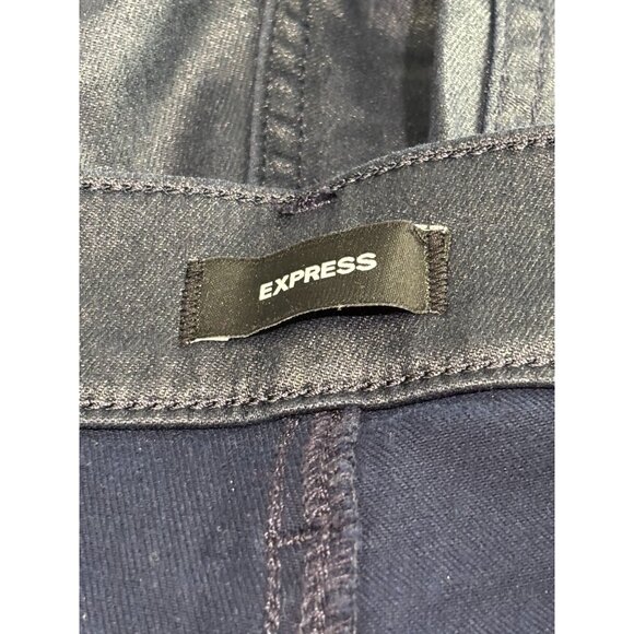 Express Womens Skinny High Rise Jeans 4R Cotton/Rayon/Spandex Blend Navy - Picture 3 of 11